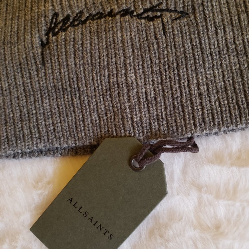 ALLSAINTS Embroidered Logo Beanie
